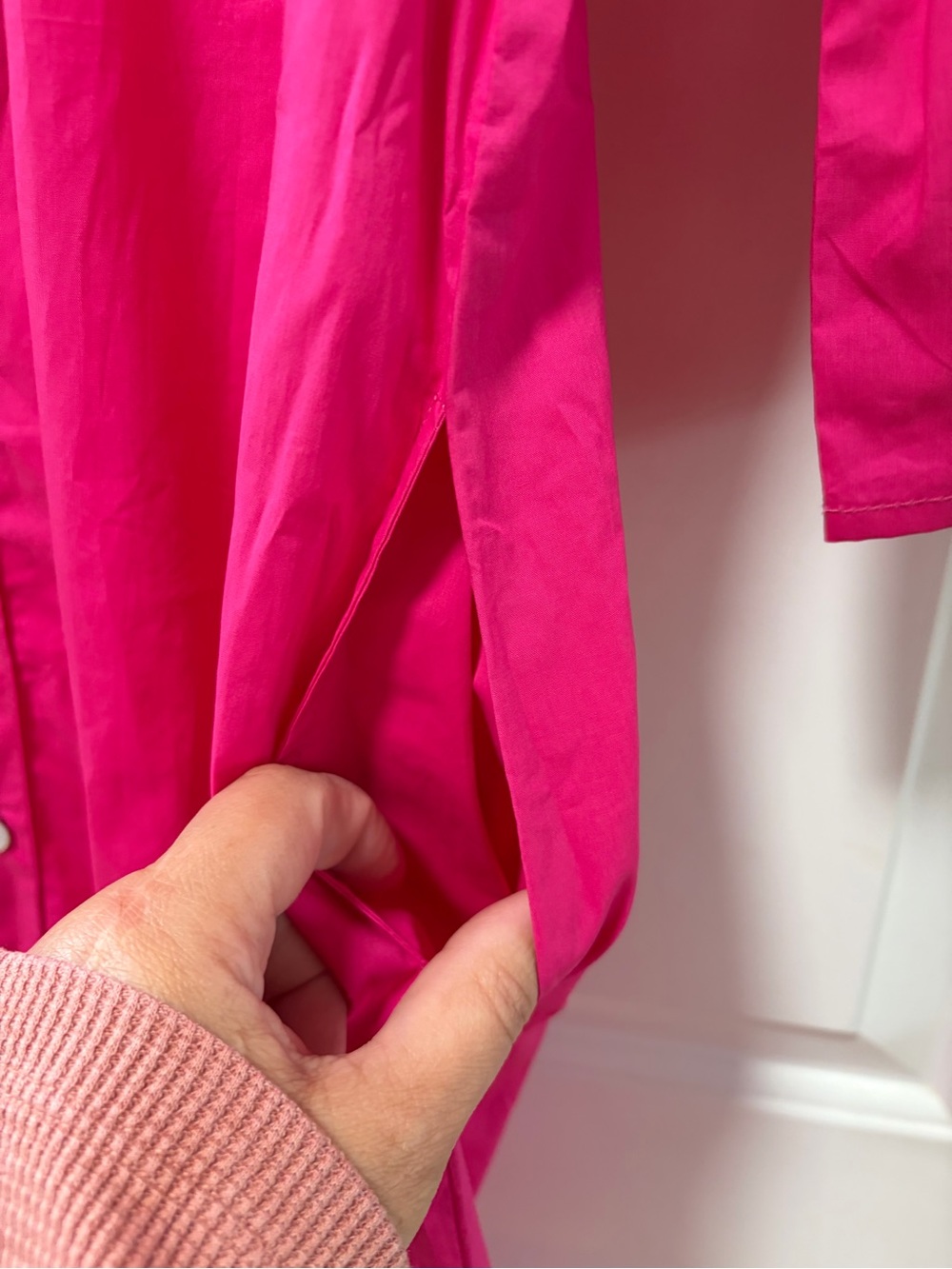 Shannon Passero‎ Mattie Dress NWT size XS Bright Pink Cotton Poplin Ruffle - Picture 4 of 10